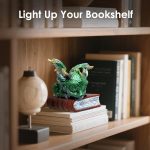 Mini Green Dragon Figurine – Fantasy Dragon Statue Sleeping on Book. | Cute Desk & Bookshelf Décor – Inspirational Gift for Women, Men & Friends - Image 3