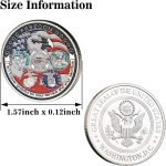 Silver Coins Fredoom Military Appreciation Challenge Coins,Great Seal of The United States Eagle Army Challenge Coins - Image 3