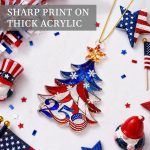 250 Anniversary USA Christmas Ornament, Christmas in July Decorations | 2D Acrylic, 4.4"x2.8", Suncatcher Effect, 250 Anniversary USA Card Included - Image 4
