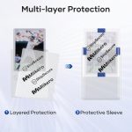 120 Pack Trading Card Shipping Protectors, 3.5'' x 4.5'' Plastic Card Protector with Tape Rolls for Mailing Sports Cards - Image 3