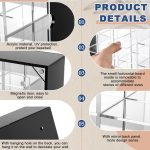 Cinnvoice Rock Display Case 56 Grids,Black Border,Square | Adjustable Acrylic Display Case, Crystal Organizer for Collectible, with Built-in Mirrored, Magnetic Door, Wall Mount - Image 4