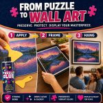 Clear Jigsaw Puzzle Glue with Applicators, Quick-Dry, 200mL | Glue for Puzzles to Frame, Non-Toxic, Non-Yellowing, Covers Up to 5,000 Pieces, Easily Preserves Finished Puzzles - Image 6