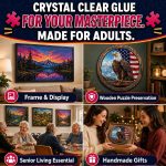 Clear Jigsaw Puzzle Glue with Applicators, Quick-Dry, 200mL | Glue for Puzzles to Frame, Non-Toxic, Non-Yellowing, Covers Up to 5,000 Pieces, Easily Preserves Finished Puzzles - Image 7