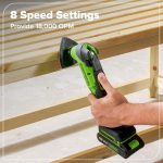 GREENWORKS 24V (8-TOOL) Combo (Drill, Impact Driver, Circular Saw, Reciprocating Saw, Jigsaw, Multi-Tool, Sander, Flashlight), 4.0Ah + (2) 2.0Ah (Power Bank) Batteries, (2) Cables, 65W Rapid Charger - Image 9