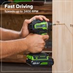 GREENWORKS 24V (8-TOOL) Combo (Drill, Impact Driver, Circular Saw, Reciprocating Saw, Jigsaw, Multi-Tool, Sander, Flashlight), 4.0Ah + (2) 2.0Ah (Power Bank) Batteries, (2) Cables, 65W Rapid Charger - Image 11