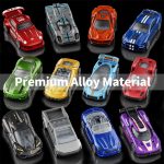 1:64 Scale Die-Cast Metal Toy Cars 12-Pack Vehicles Set, Includes Pickup, Racing Cars, Sports Cars for Display or Play, Great Gift for Kids Age 3 Years and Up (12 Pack) - Image 3