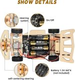 Self-Centering Steering Remote Control Car，STEM Projects for Kids Ages 8-12，Engineering kit, DIY rc car kit, STEM Kits for Kids Ages 8-12 - Image 3