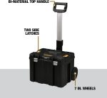 DEWALT Tool Box with Wheels Modular, Large Rolling Tool Box With Telescopic Handle, Portable Carrier Deep Stackable TSTAK Storage (DWST17820) - Image 4
