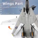 NUOTIE F-14A Tomcat 1/100 Metal Airplane Model Kits with Stand VF-84 Jolly Rogers DieCast Alloy Fighter Model Jet Replica Pre-Build Military Aircraft Collection for Display or Gift - Image 5
