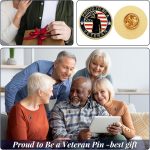100 Pcs Veteran Label Pins, Military USA Patriotic American Flag Pins, Veterans Day Gifts for Men and Women - Image 6