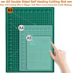 anezus Self Healing Sewing Mat, 12inch x 18inch Rotary Cutting Mat Double Sided 5-Ply Craft Cutting Board for Sewing Crafts Hobby Fabric Precision Scrapbooking Project - Image 3