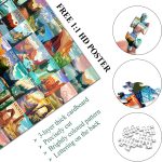 National Parks Puzzle for Adults 1000 Pieces,Travel Poster Landscape Puzzle Including Zion Yellowstone Yosemite, Nature Jigsaw Puzzles Scenery Mountain Scene - Image 4