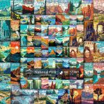 National Parks Puzzle for Adults 1000 Pieces,Travel Poster Landscape Puzzle Including Zion Yellowstone Yosemite, Nature Jigsaw Puzzles Scenery Mountain Scene - Image 5