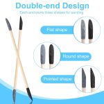 50PCS Premium Sanding Sticks, Double End Matchsticks Sanding Twigs of 120/280 Grit, Fine Detailing Polishing Sticks for Plastic Models/Wood/Metal/Small Area/Hole Sanding, 5.4 x 0.2 Inch - Image 4
