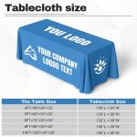 Custom Table Cloth with Business Logo 4/5/6/8FT Personalized Tablecloth Custom Table Cover with Logo for Tradeshow Corporate Events,Vendor Booths (4FT) - Image 3