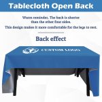 Custom Table Cloth with Business Logo 4/5/6/8FT Personalized Tablecloth Custom Table Cover with Logo for Tradeshow Corporate Events,Vendor Booths (4FT) - Image 4