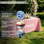 Custom Table Cloth with Business Logo 4/5/6/8FT Personalized Tablecloth Custom Table Cover with Logo for Tradeshow Corporate Events,Vendor Booths (4FT) - Image 5