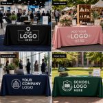 Custom Table Cloth with Business Logo 4/5/6/8FT Personalized Tablecloth Custom Table Cover with Logo for Tradeshow Corporate Events,Vendor Booths (4FT) - Image 6