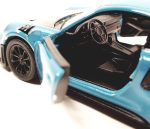 KiNSMART 2010 Porsche 911 GT2 RS Aqua Blue 1/36 Scale Diecast Metal Model Toy Sports Car - Image 4