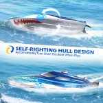 DEERC High-Speed RC Boat, 20+ MPH, Fast Remote Control Shark Racing Boat | Full Proportional, 2.4GHz Speedboat with LED Lights, Lake & Pool Water Toys for Adults & Kids - Image 3
