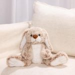 Melissa & Doug Burrow Bunny Stuffed Animal Plushie with Big Feet, Floppy Ears & Fluffy Tail, Adorable Pretend Play Toddler Toys for Girls & Boys 3+ - Image 5