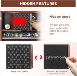 Challenge Coin Display Case, Lockable Military Coin Holder Cabinet with Removable Star Board & HD Tempered Glass Door, Solid Wood Wall Mount Coins Collection Rack Stand - Image 4