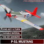 LEAMBE 4 Channel RC Plane, Ready to Fly Aerobatic Aircraft, Easy Control for Beginners, P51 Mustang RC Airplane Best Gift for Adults - Image 3