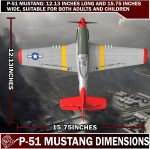 LEAMBE 4 Channel RC Plane, Ready to Fly Aerobatic Aircraft, Easy Control for Beginners, P51 Mustang RC Airplane Best Gift for Adults - Image 6