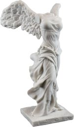 Top Collection 11-Inch Winged Victory of Samothrace Statue. Goddess Nike Sculpture from the Louvre. Premium Cold Cast Marble. Museum-Grade Masterpiece Replica. - Image 3
