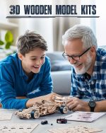 ROKR 3D Wooden Puzzle 1:18 Scale Formula Racing Cars, Wind up Toys Model Car Kits for Adults to Build, Ideal Hobby Gift for Boys and Men Desk Decor Display - Image 3
