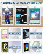 25ct Magnetic Card Holders: 35 pt Magnetic Cards Case for Trading Cards, | U-V Protection Hard Plastic Card Protectors for Sports, Baseball, Game, Standard Display - Image 4