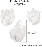 Top Plaza Clear Quartz Crystals 1.85''-3.5'' Crystal Cluster | Healing Rock Crystal Clear Quartz Cluster Mineral Geode Druzy decoration, White Crystal Quartz Cluster - Image 5