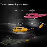 RC ERA C032 UH-1 Huey Helicopter - Remote Control Helicopters for Adult, 1/48 Sacle 2.4G 6CH Gyro Stabilized Aircraft with Altitude Hold & Optical Flow,3D Stunt Drone (Green) - Image 5