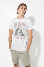 American Classics Def Leppard Hysteria 1988 Tour T Shirt White | Officially Licensed Def Leppard Tee, Designed and Printed in the USA, Unisex Men Women, Short Sleeve 80s Rock Graphic - Image 3