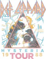 American Classics Def Leppard Hysteria 1988 Tour T Shirt White | Officially Licensed Def Leppard Tee, Designed and Printed in the USA, Unisex Men Women, Short Sleeve 80s Rock Graphic - Image 4