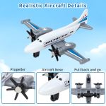 Toy Airplane 6 Pack, Diecast Airplane Toy for Boys Age 3 4-7 8-12 | Alloy Planes Model/Glider Planes/Airlines Plane Toys for Kids Birthday Airforce Party Favors - Image 4