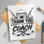 (8x5.3Inch) Hockey Thank You Card, Hockey Coach Appreciation Card | Sports Thank You Card for Hockey Player Trainer Teammate 1 - Image 3