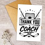 (8x5.3Inch) Hockey Thank You Card, Hockey Coach Appreciation Card | Sports Thank You Card for Hockey Player Trainer Teammate 1 - Image 4
