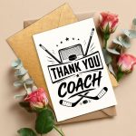 (8x5.3Inch) Hockey Thank You Card, Hockey Coach Appreciation Card | Sports Thank You Card for Hockey Player Trainer Teammate 1 - Image 5