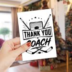 (8x5.3Inch) Hockey Thank You Card, Hockey Coach Appreciation Card | Sports Thank You Card for Hockey Player Trainer Teammate 1 - Image 10