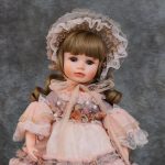 18 Inch Kawaii Porcelain ＆ Fabric Doll Cute European Retro Handmade Ceramic Doll with Showing Stand for Room Decor, Birthday Gifts, Collectible ，Name Olivier (Pink) - Image 3