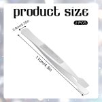 2 Pcs Stamp Tweezers Stainless Steel Stamp Collecting Supplies Philately Stamps Collector Tools Flat Wide Tip Precision Tweezers for Stamps, Documents, Photo Development - Image 4