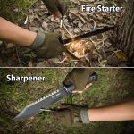 FLISSA Survival Hunting Knife with Sheath, 15-inch Tactical Bowie Knife | Sharpener & Fire Starter Included, Full Tang Fixed Blade, for Camping, Outdoor, Bushcraft - Image 3