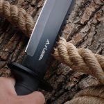 FLISSA Survival Hunting Knife with Sheath, 15-inch Tactical Bowie Knife | Sharpener & Fire Starter Included, Full Tang Fixed Blade, for Camping, Outdoor, Bushcraft - Image 5