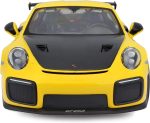 Maisto Porsche 911 GT2 RS Yellow with Carbon Hood and Gold Wheels Special Edition 1/24 Diecast Model Car - Image 3