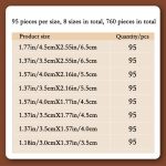 Stamp Collecting Supplies – 760 OPP Stamp Sleeves, 8 Sizes with Easy-Open Design, Clear Stamp Album Refill Pockets for Safe Storage & Display, Stamp Collectors Kit - Image 4