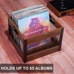 X-cosrack Vinyl Record Storage Crate, Wooden LP Record Organizer, Holds 60–80 Records, Classic Cube Storage for Albums - Image 3