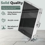 34in*22in Silver Card Show Display Case Aluminum,Trading Card Display Case - Image 4