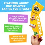 United States Puzzles for Kids Ages 4-6, 6-8 - Educational Toys for Boys & Girls - 70Pcs USA Map Kids Puzzles with 50 States & Capitals - Floor Jigsaw Kids Puzzle - Learning Activities Gifts - Image 4