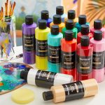 Shuttle Art 18 Colors Acrylic Paint Bottle Set (250ml/8.45oz), Rich Pigmented Bulk Painting Supplies for Artists, Beginners and Kids on Rocks Crafts Canvas Wood Ceramic - Image 5